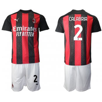 Men 2020-2021 club AC milan home 2 red Soccer Jerseys