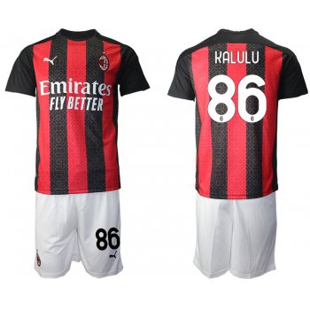 Men 2020-2021 club AC milan home 86 red Soccer Jerseys