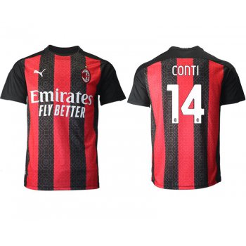 Men 2020-2021 club AC milan home aaa version 14 red Soccer Jerseys