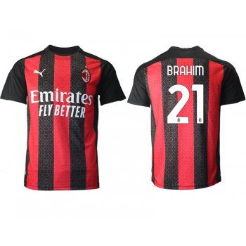 Men 2020-2021 club AC milan home aaa version 21 red Soccer Jerseys