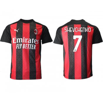 Men 2020-2021 club AC milan home aaa version 7 red Soccer Jerseys