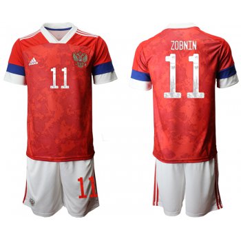 Men 2021 European Cup Russia red home 11 Soccer Jerseys