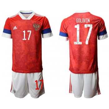 Men 2021 European Cup Russia red home 17 Soccer Jerseys