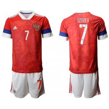 Men 2021 European Cup Russia red home 7 Soccer Jerseys