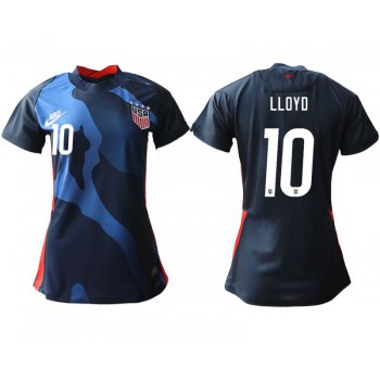 Women 2020-2021 Season National Team America away aaa 10 blue Soccer Jerseys