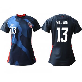 Women 2020-2021 Season National Team America away aaa 13 blue Soccer Jerseys1