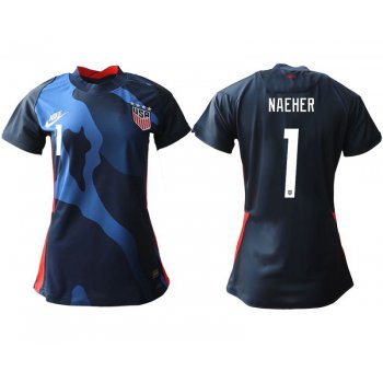 Women 2020-2021 Season National Team America away aaa 1 blue Soccer Jerseys