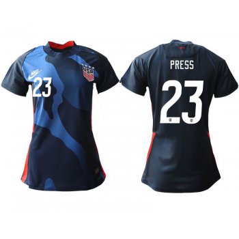 Women 2020-2021 Season National Team America away aaa 23 blue Soccer Jerseys