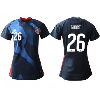 Women 2020-2021 Season National Team America away aaa 26 blue Soccer Jerseys