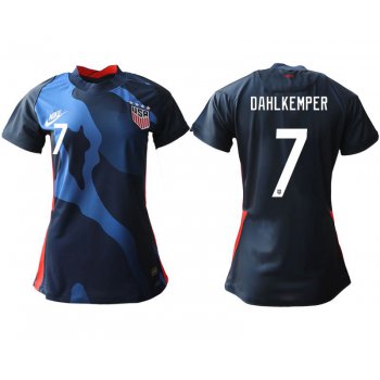 Women 2020-2021 Season National Team America away aaa 7 blue Soccer Jerseys