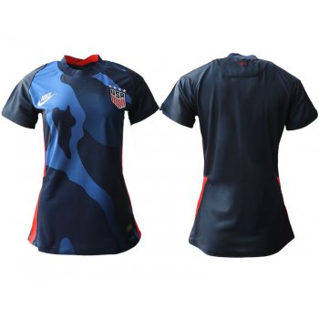 Women 2020-2021 Season National Team America away aaa blue Soccer Jerseys