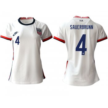 Women 2020-2021 Season National Team America home aaa 4 white Soccer Jerseys