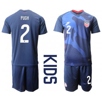 Youth 2020-2021 Season National team United States away blue 2 Soccer Jersey