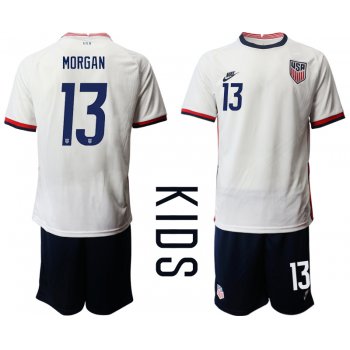 Youth 2020-2021 Season National team United States home white 13 Soccer Jersey