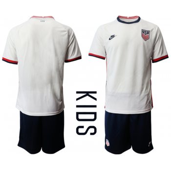 Youth 2020-2021 Season National team United States home white Soccer Jersey