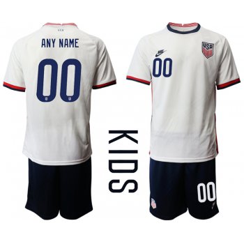 Youth 2020-2021 Season National team United States home white customized Soccer Jersey