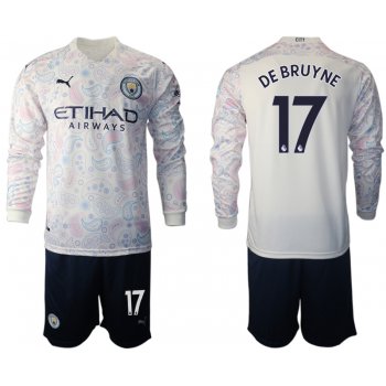 2021 Men Manchester city away long sleeve 17 soccer jerseys