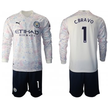 2021 Men Manchester city away long sleeve 1 soccer jerseys