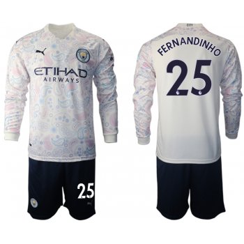 2021 Men Manchester city away long sleeve 25 soccer jerseys