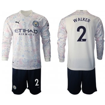 2021 Men Manchester city away long sleeve 2 soccer jerseys