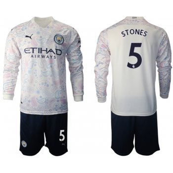 2021 Men Manchester city away long sleeve 5 soccer jerseys