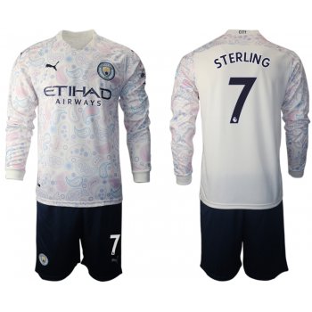 2021 Men Manchester city away long sleeve 7 soccer jerseys