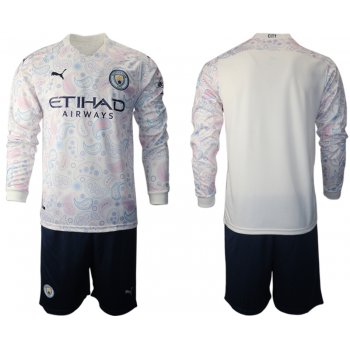 2021 Men Manchester city away long sleeve soccer jerseys