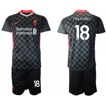 Men 2020-2021 club Liverpool Second away 18 black Soccer Jerseys