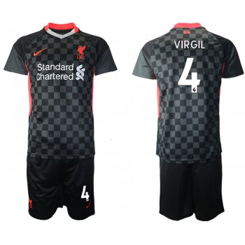 Men 2020-2021 club Liverpool Second away 4 black Soccer Jerseys