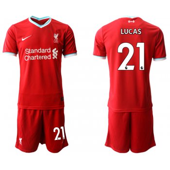 Men 2020-2021 club Liverpool home 21 red Soccer Jerseys