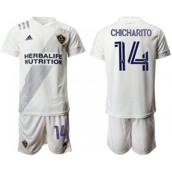 Men 2020-2021 club Los Angeles Galaxy home 14 white Soccer Jerseys