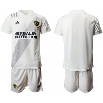 Men 2020-2021 club Los Angeles Galaxy home blank white Soccer Jerseys