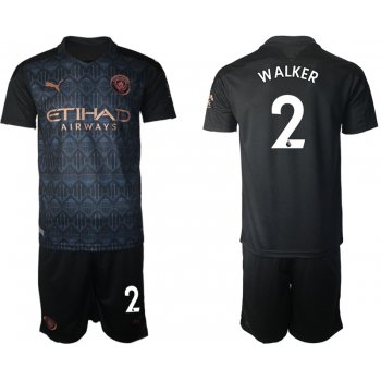 Men 2020-2021 club Manchester City away 2 black Soccer Jerseys