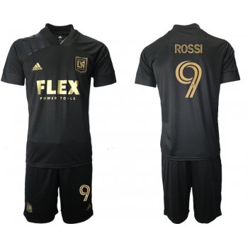 Men 2021-2022 Club Los Angeles FC home black 9 Adidas Soccer Jersey