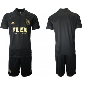 Men 2021-2022 Club Los Angeles FC home black blank Adidas Soccer Jersey