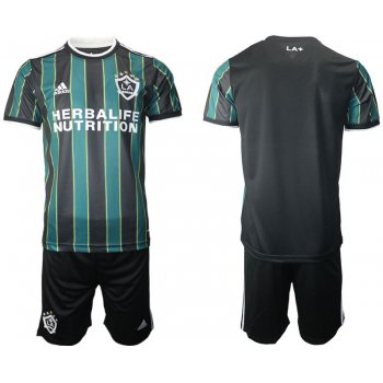 Men 2021-2022 Club Los Angeles Galaxy away black blank Adidas Soccer Jersey