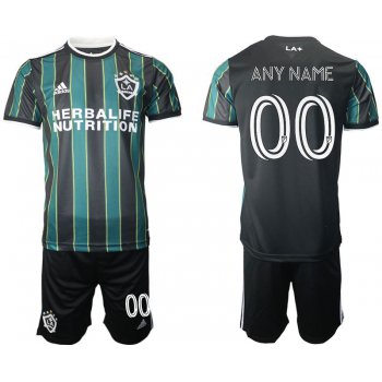 Men 2021-2022 Club Los Angeles Galaxy away black customized Adidas Soccer Jersey