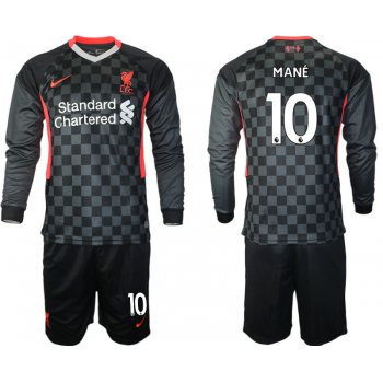 Men 2021 Liverpool away long sleeves 10 soccer jerseys