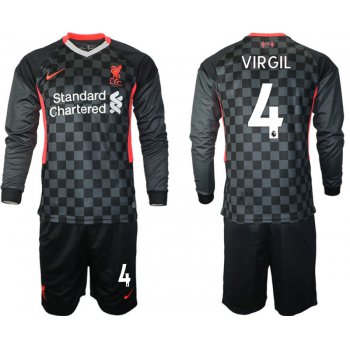 Men 2021 Liverpool away long sleeves 4 soccer jerseys