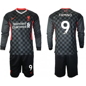 Men 2021 Liverpool away long sleeves 9 soccer jerseys