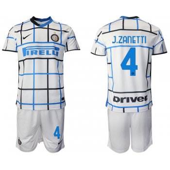 Men 2020-2021 club Inter milan away 4 white Soccer Jerseys