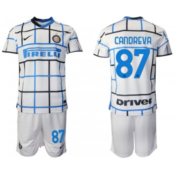 Men 2020-2021 club Inter milan away 87 white Soccer Jerseys