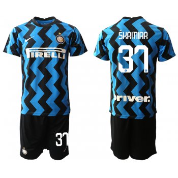 Men 2020-2021 club Inter milan home 37 blue Soccer Jerseys