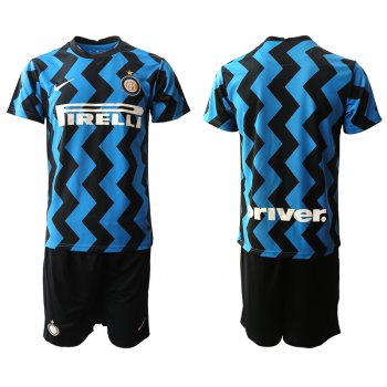 Men 2020-2021 club Inter milan home blank blue Soccer Jerseys