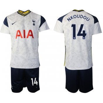 Men 2020-2021 club Tottenham home 14 white Soccer Jerseys