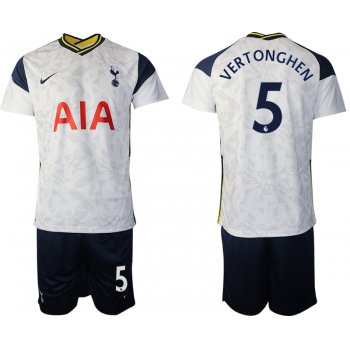 Men 2020-2021 club Tottenham home 5 white Soccer Jerseys