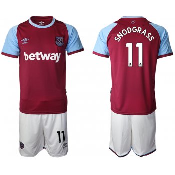 Men 2020-2021 club West Ham United home 11 red Soccer Jerseys