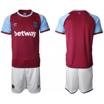 Men 2020-2021 club West Ham United home blank red Soccer Jerseys