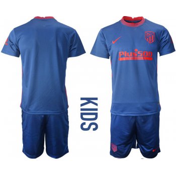 Youth 2020-2021 club Atletico Madrid away blue Soccer Jerseys