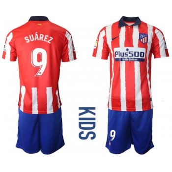 Youth 2020-2021 club Atletico Madrid home 9 red Soccer Jerseys1